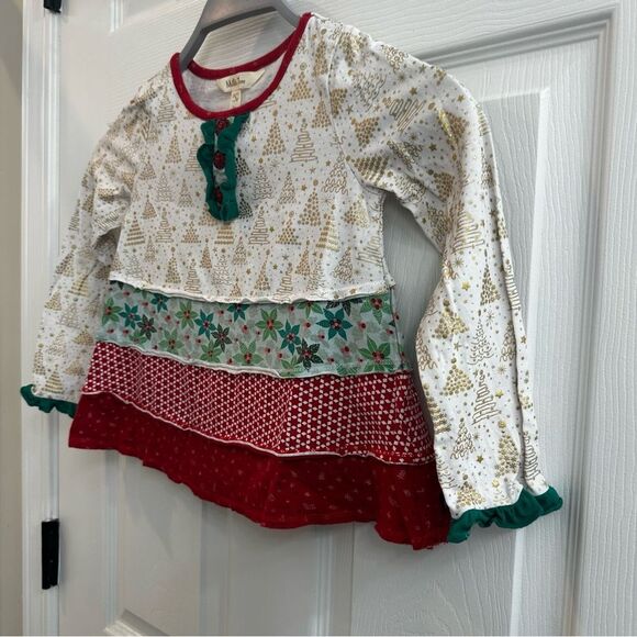 Matilda Jane Choose Your Own Path Yuletide Memories Tunic Top - Size 6 - EUC - Picture 2 of 9